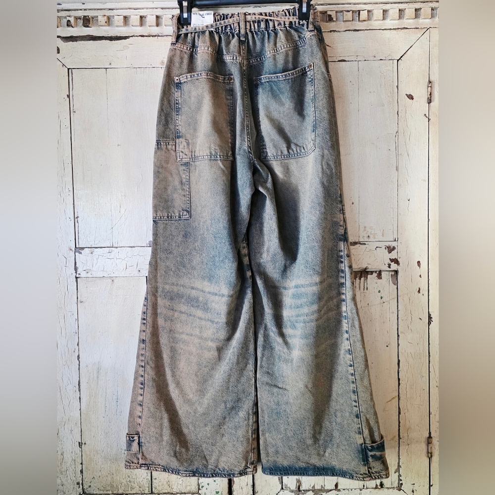 NWT Free People Curvy Outlaw sz S Wideleg Jeans In Memphis Mud - Picture 11 of 14